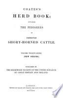 Herdbook Containing the Pedigree of Improved Short-horn Cattle