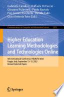 Higher Education Learning Methodologies and Technologies Online
