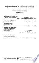 Hispanic Journal of Behavioral Sciences