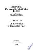 Histoire de la littérature russe: Le XXe siècle. [pt. 1]. L'Age d'argent