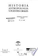 Historia antropología y fuentes orales