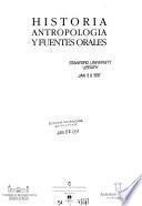 Historia antropología y fuentes orales