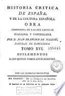Historia critica de España y de la cultura española, 16