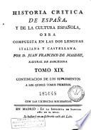 Historia critica de España y de la cultura española, 19