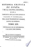 Historia crítica de España y de la cultura Española, compuesta en italiano y en español