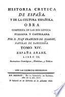 Historia critica de España, y de la cultura española: España arable. 1793-95