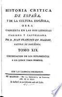Historia critica de España, y de la cultura Española
