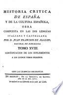 Historia critica de España, y de la cultura Española