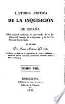 Historia crítica de la inquisición de España, 8