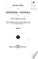 Historia crítica de la literatura española