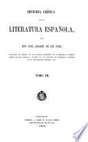 Historia crítica de la literatura española
