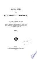 Historia crítica de la Literatura Española