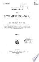 Historia crítica de la literatura española