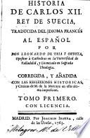 Historia de Carlos XII rey de Suecia
