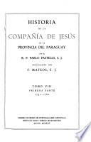 Historia de la Compañía de Jesús en la provincia del Paraguay (Argentina, Paraguay, Uruguay, Perú, Bolivia y Brasil)