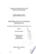 Història de la filosofia espanyola