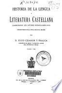 Historia de la lengua y literatura castellana