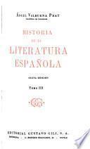 Historia de la literatura española: Epoca moderna