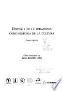 Historia de la pedagogía como historia de la cultura