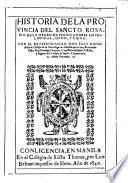 Historia de la Provincia del Sancto Rosario de la Orden de Predicadores en Philippinas, Iapon y China