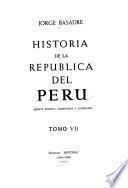 Historia de la república del Perú