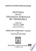 Historia de las finanzas públicas en Venezuela
