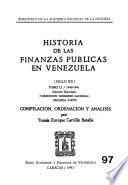 Historia de las finanzas públicas en Venezuela