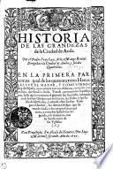 Historia De Las Grandezas de la Ciudad de Auila