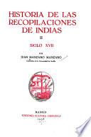 Historia de las Recopilaciones de Indias: Siglo XVII