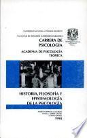 Historia, Filosofía y Epistemología de la Psicología