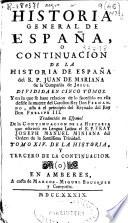 Historia General de España o Continuacion de la Historia de España