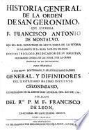 Historia general de la Orden de San Geronimo