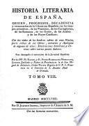 Historia literaria de Espana desde su primera Poblacion hasta nuestras dias (etc.) 3. ed