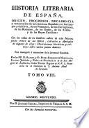 Historia literaria de España desde su primera población hasta nuestros días
