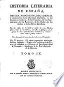 Historia literaria de España desde su primera población hasta nuestros días