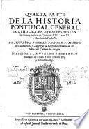 Historia pontifical y catholica. Quarta impression