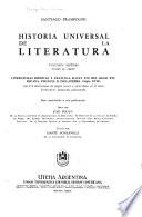 Historia universal de la literatura ...