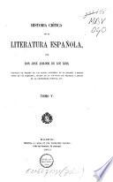 Historica crítica de la literatura española