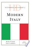 Historical Dictionary of Modern Italy