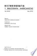 Historiografía y bibliografía americanista