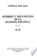 Hombres y documentos de la filosofía española