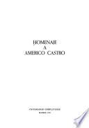 Homenaje a Américo Castro