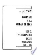 Homenaje a la ciudad de Lima en el IV centenario de su fundación, 1535-1935