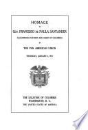 Homenaje al gral. Francisco de Paula Santander