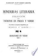 Honduras literaria: Escritores en verso. 3 pts