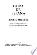 Hora de España; revista mensual