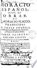 Horacio español, esto es, Obras de Q. Horacio Flacco