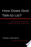 How Does God Talk to Us?