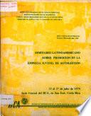 Icca: Seminario Latino Americano Sobre Promocion de la Empresa Juvenil de Autogestion