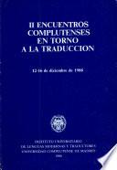 II Encuentros Complutenses en Torno a la Traducción